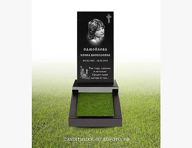 Пример готового памятника «Стандарт» для одиночной могилы