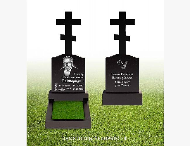 Пример готовой работы по изготовлению памятника «Крест 6»