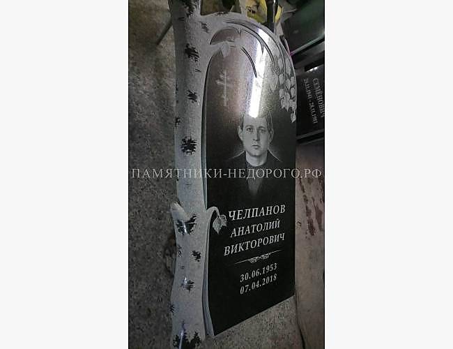 Надгробие из гранита "Березка": пример оформления - фото 5