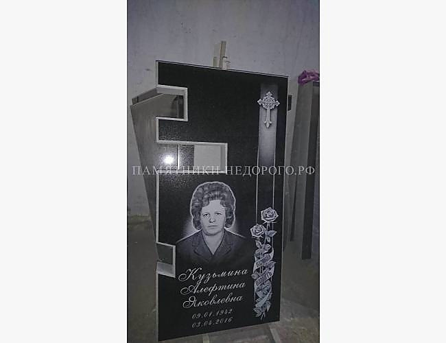 Пример оформления памятника для двойного захоронения. Модель "Дуэт 2" - фото 3