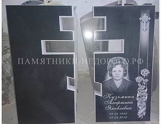 Пример оформления памятника для двойного захоронения. Модель "Дуэт 2" - фото 4