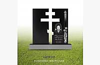 Пример оформления памятника для двойного захоронения. Модель "Дуэт 2"