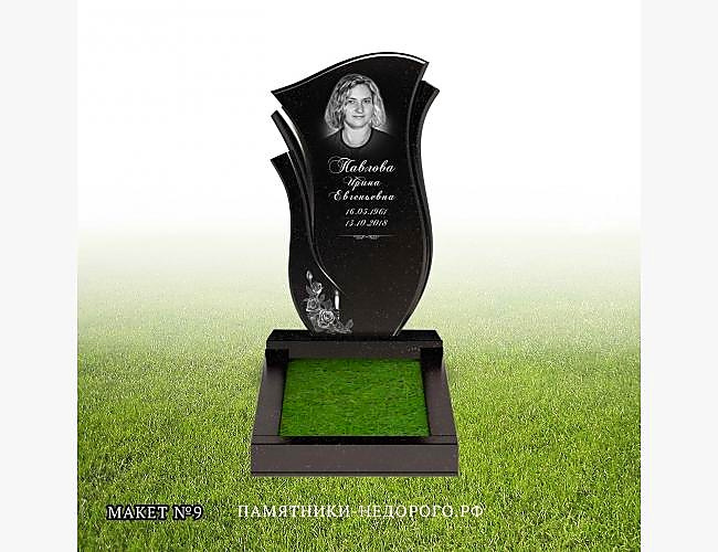 Памятник "Лилия" для женской могилы: образец готовой работы