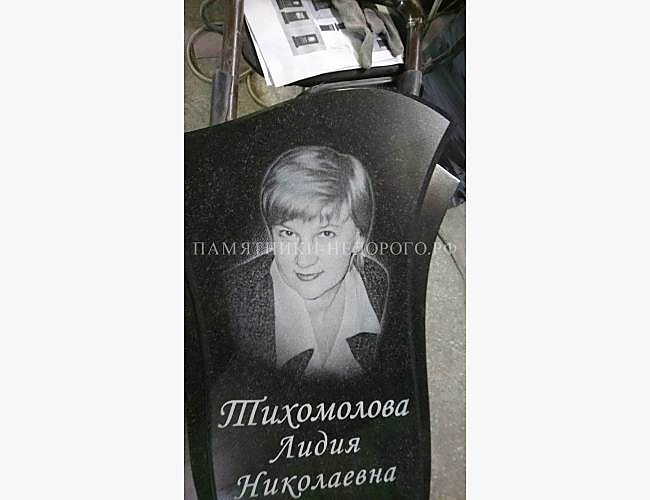 Пример оформления памятника "Лилия" для одиночной могилы - фото 3