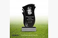 Пример оформления памятника "Лилия" для одиночной могилы