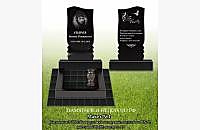 Эксклюзивный вертикальный памятник "Гармония 3" из гранита - миниатюра 5