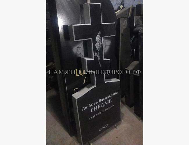 Одинарный памятник с крестом "Крест 6" - фото 2