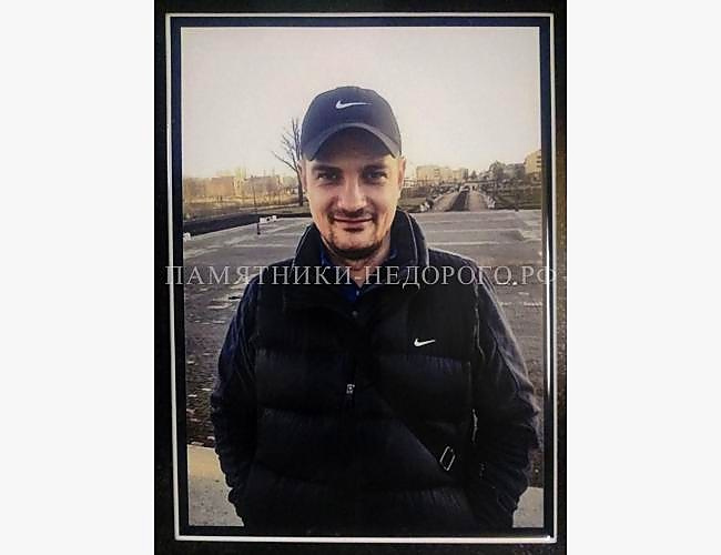 Пример оформления гранитной надгробной плиты - фото 2