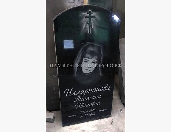 Простой памятник из черного гранита - фото 2