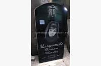 Простой памятник из черного гранита - миниатюра 2