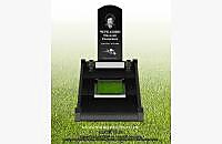 Округлый прямой памятник на могилу - миниатюра 4