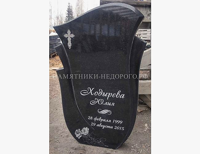 Готовый памятник в форме лилии