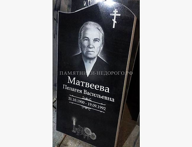 Памяьник "Волна" из черного гранита - фото 3