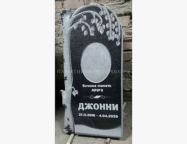 Эксклюзивный гранитный памятник "Березка": фото готовой работы - фото 2