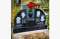 Образец памятника «Дуэт 11» из черного гранита