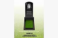 Округлый прямой памятник из гранита: образец готовой работы - миниатюра 3