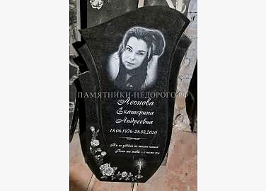 Образец оформления памятника "Лилия" для одиночной могилы