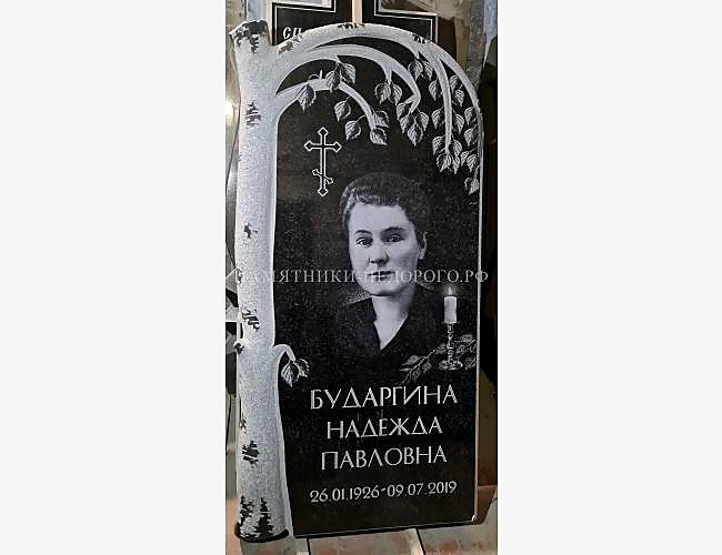 Надгробие из гранита "Березка": пример готовой работы