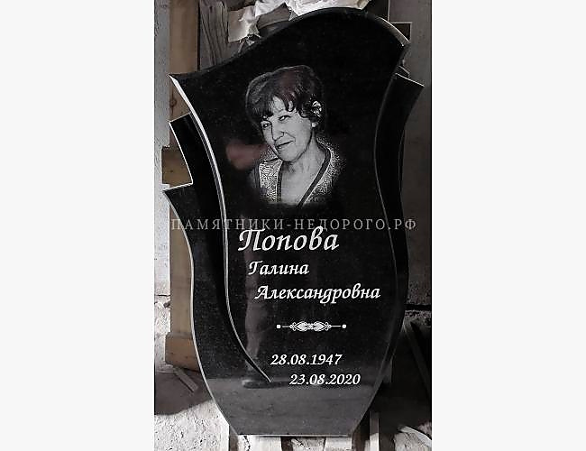 Пример оформления памятника "Лилия" для одиночной могилы