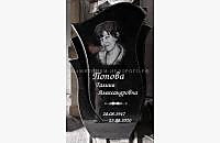 Пример оформления памятника "Лилия" для одиночной могилы