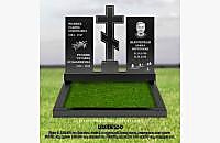 Пример оформления памятника для двойного захоронения. Модель "Дуэт 3" - миниатюра 4