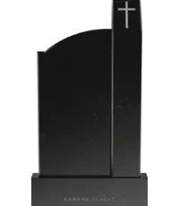 Памятник округлой формы с башней и четырехконечным крестом