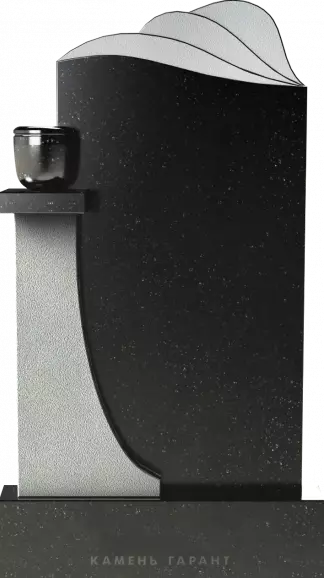 Памятник из чёрного гранита Покой 2