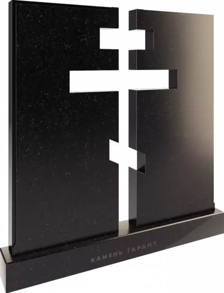 Памятник из чёрного гранита Дуэт 2 - фото 2