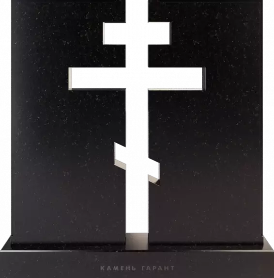 Памятник из чёрного гранита Дуэт 2