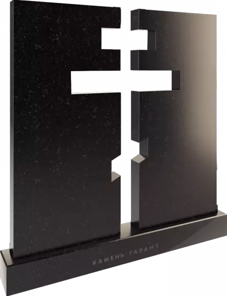Памятник из чёрного гранита Дуэт 2 - фото 3