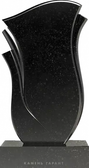 Памятник из чёрного гранита Лилия