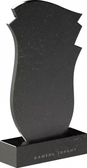 Памятник из чёрного гранита Лилия - фото 3