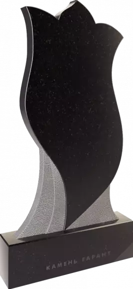 Памятник из чёрного гранита Каменный цветок 1 - фото 2