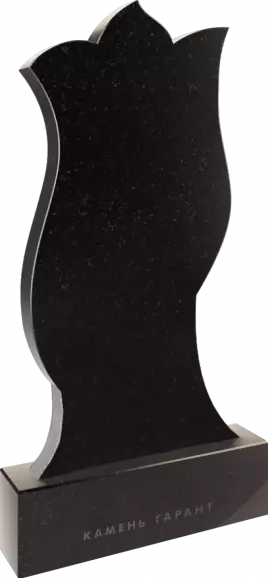 Памятник из чёрного гранита Каменный цветок 1 - фото 3