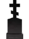 Памятник из чёрного гранита Крест 6