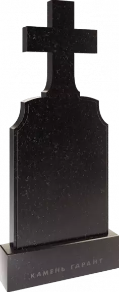 Памятник из чёрного гранита Крест 5 - фото 2