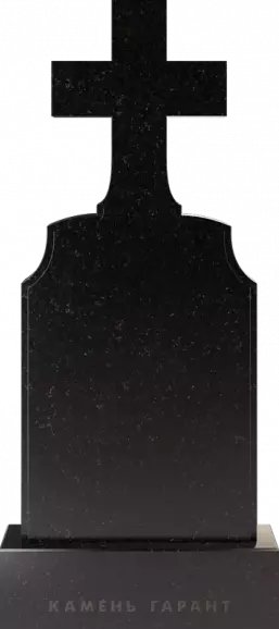 Памятник из чёрного гранита Крест 5