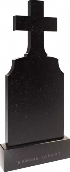Памятник из чёрного гранита Крест 5 - фото 3