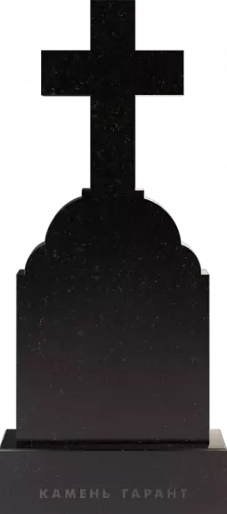 Памятник из чёрного гранита Крест 8