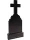 Памятник из чёрного гранита Крест 8 - миниатюра 2