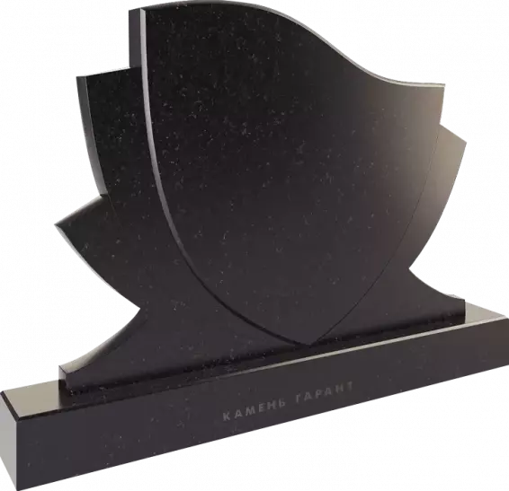 Памятник из чёрного гранита Чаша - фото 2