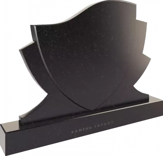 Памятник из чёрного гранита Чаша - фото 3