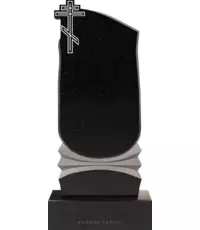 Христианский памятник с крестом и белым контуром