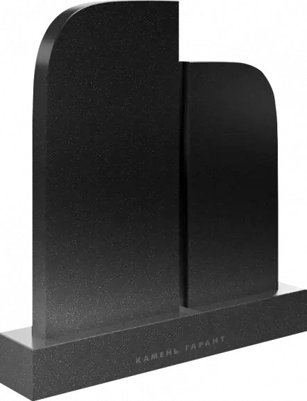 Памятник из чёрного гранита Вместе навсегда - фото 2