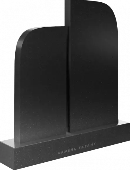 Памятник из чёрного гранита Вместе навсегда - фото 3