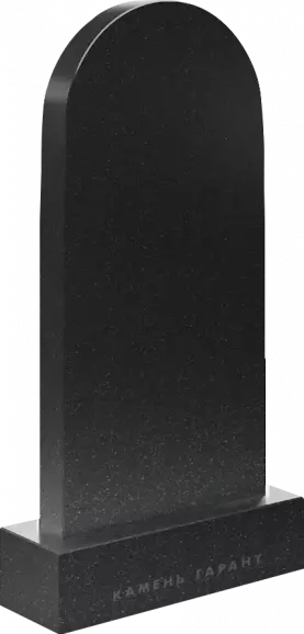 Памятник из чёрного гранита Классический округлый - фото 2