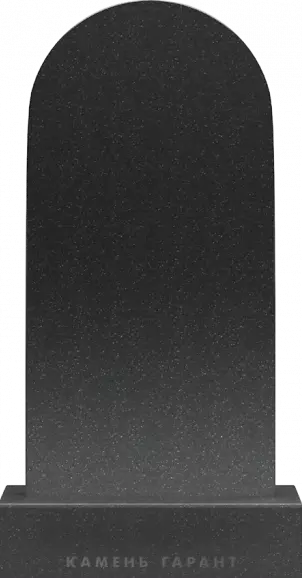 Памятник из чёрного гранита Классический округлый