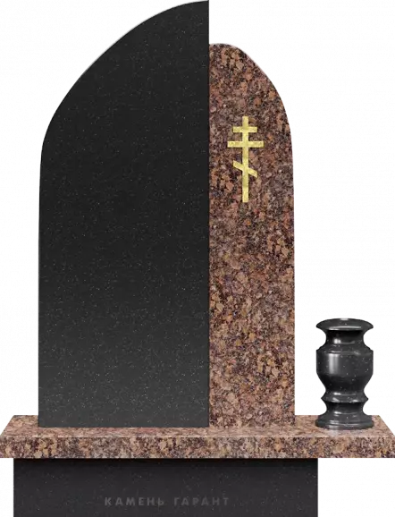 Памятник из чёрного гранита Судьба