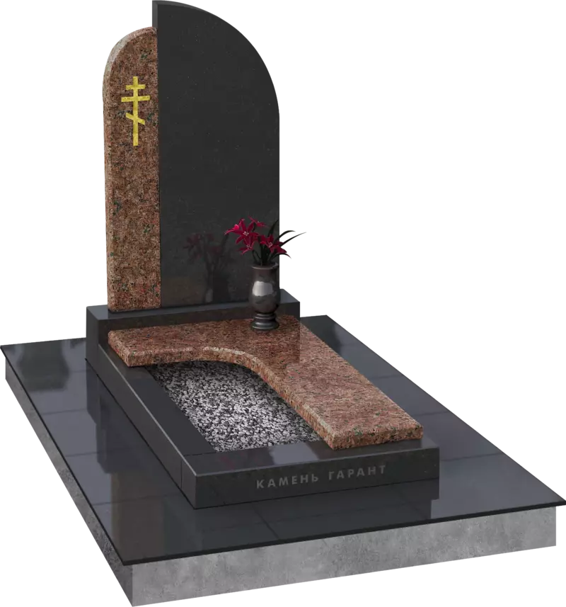 Памятник из чёрного гранита Судьба - фото 4