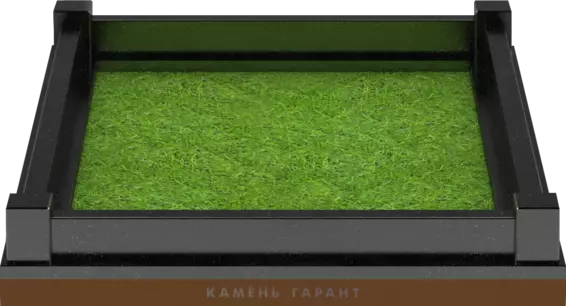 Памятник из чёрного гранита Поребрик Стандарт